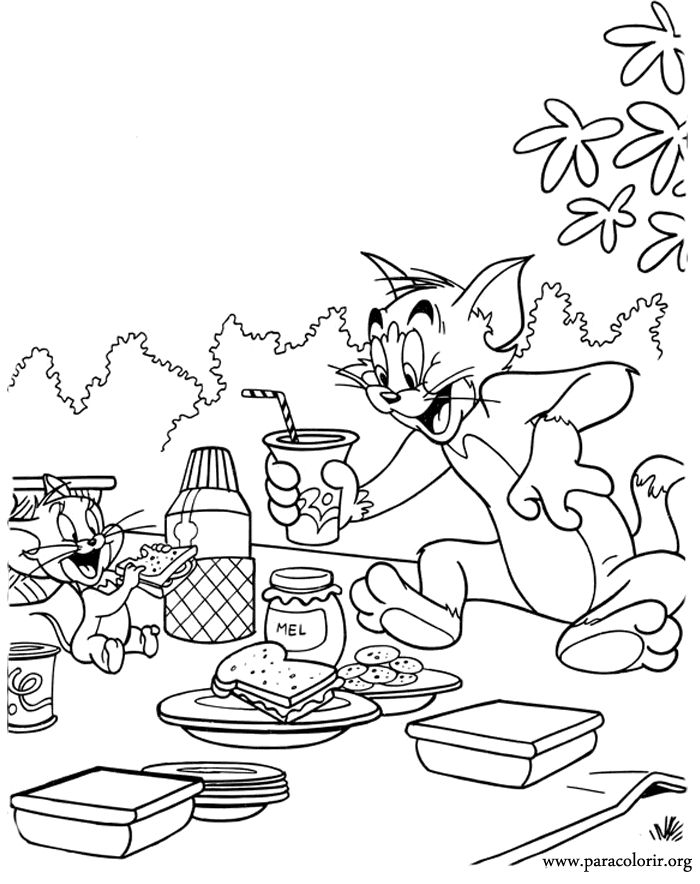 700x884 Tom And Jerry On The Beach Disney Summer Coloring Pages Colouring