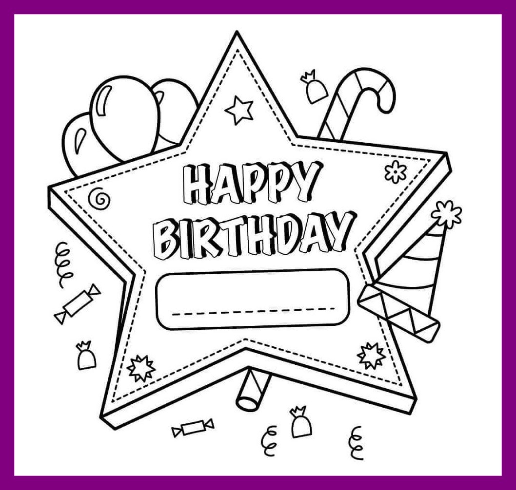 1058x1006 Awesome Printable Happy Birthday Coloring Pages Pics For Disney