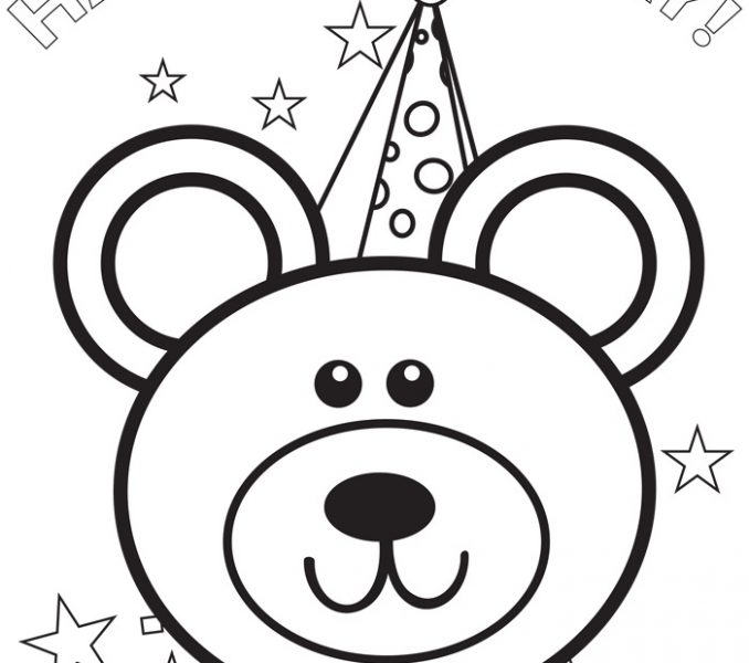 678x600 Birthday Pictures To Colour Free Printable Happy Birthday Coloring