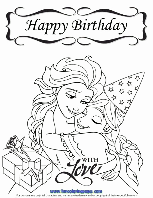 489x633 Coloring Birthday Cards Unique Best Disney Frozen Birthday
