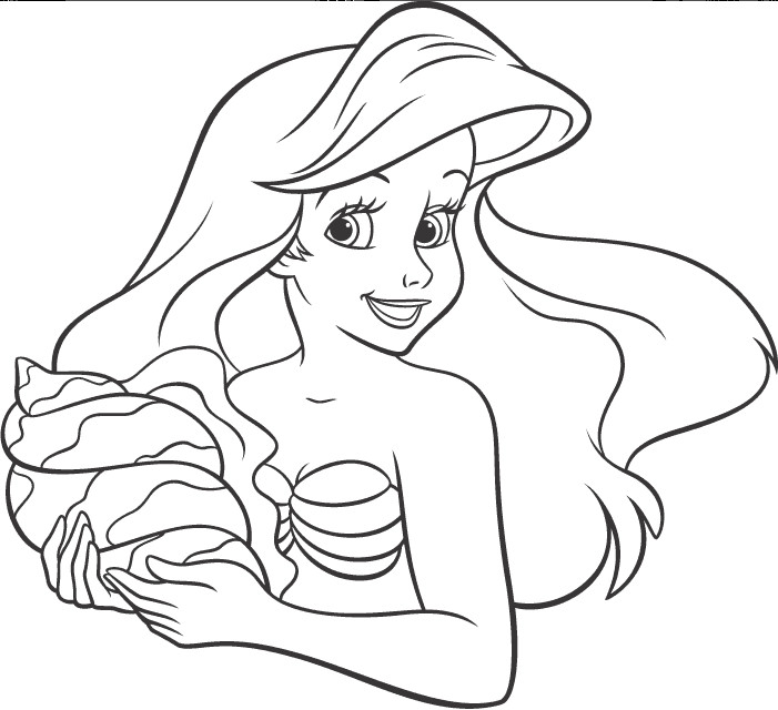701x640 Disney Princess Ariel Coloring Pages