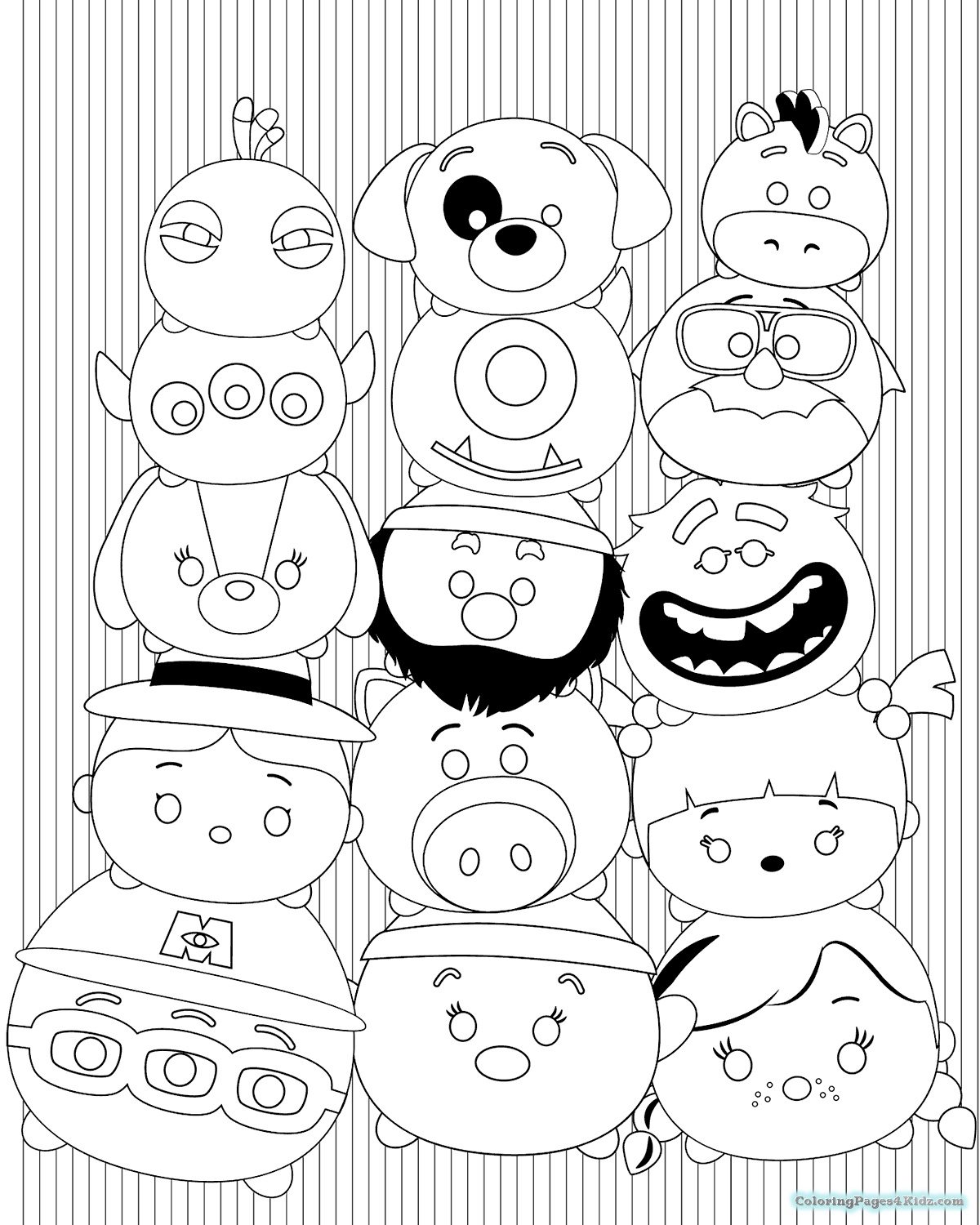 1200x1500 Disney Tsum Tsum Coloring Pages Black And White Collection