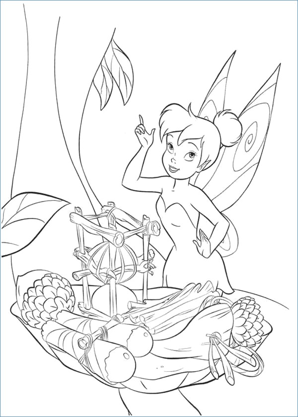 600x840 Tinkerbell Coloring Pages In Black And White