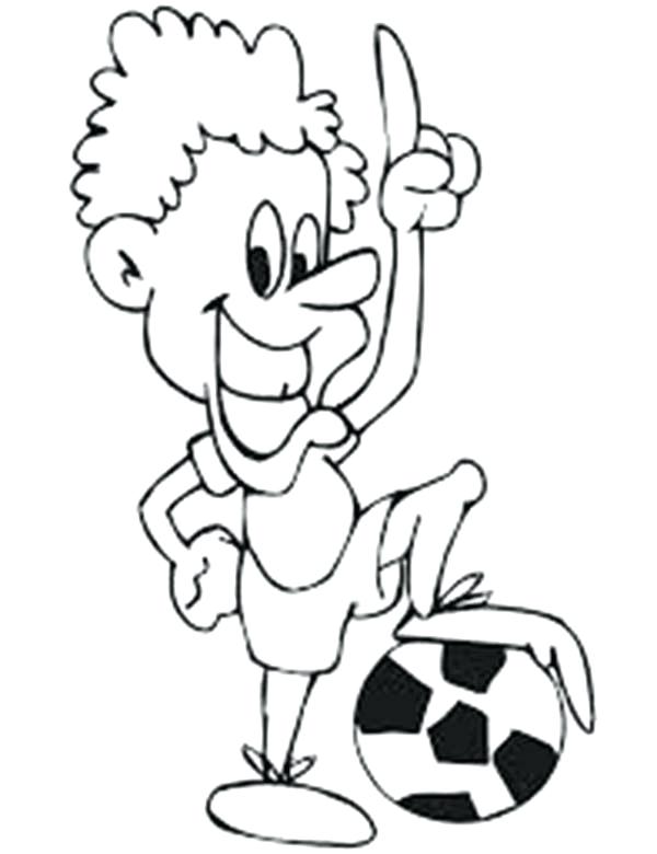 600x780 Boy Coloring Page Lets Play Soccer Folks Say This Boy Coloring