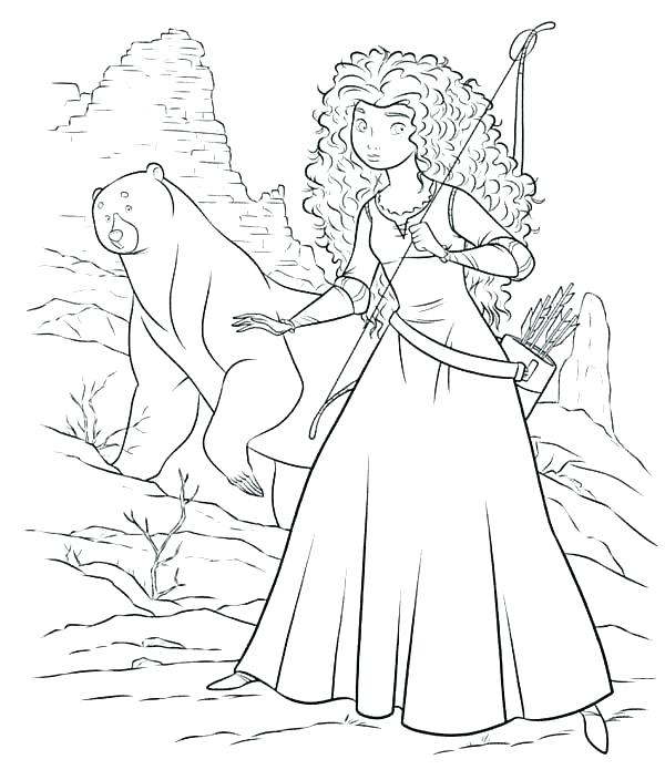 600x704 Brave Coloring Pages Brave Princess Coloring Pages