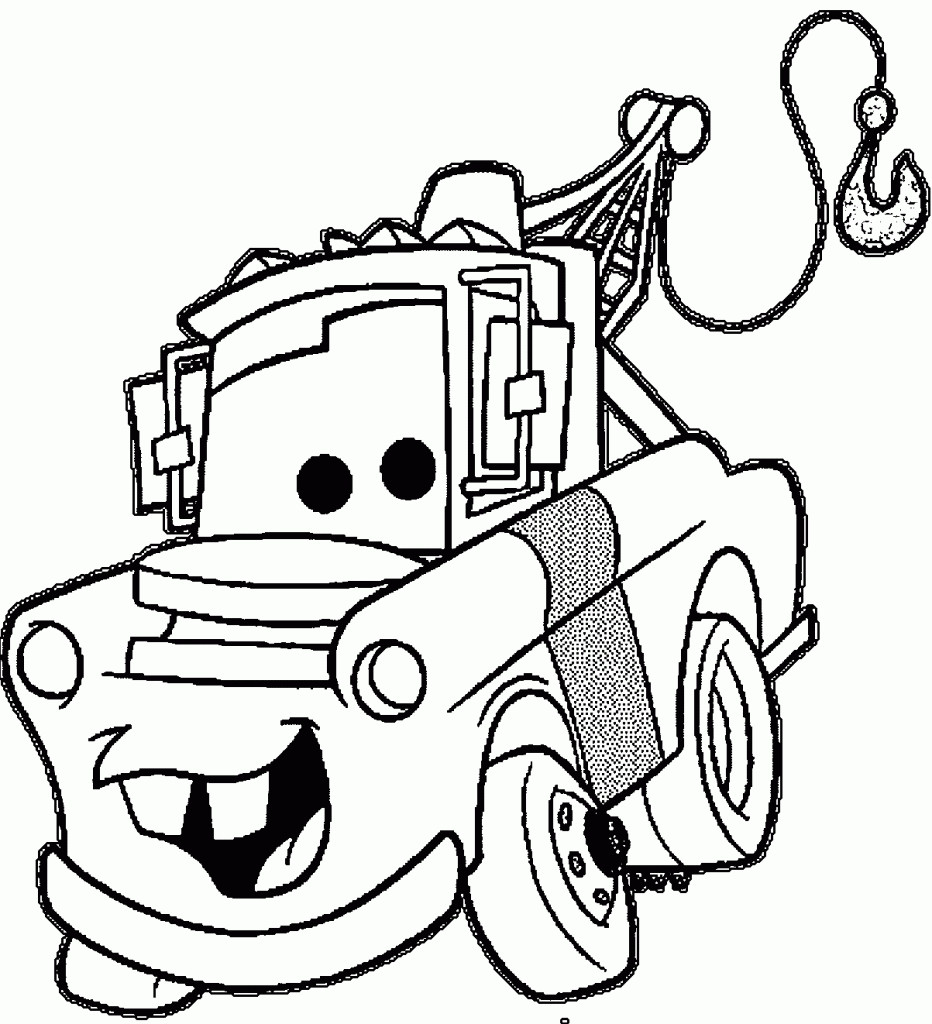 932x1024 Disney Cars Coloring Pages P Mater To Print Archives
