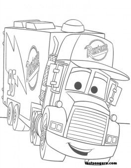 264x338 Free For Kids Mack Car Coloring Pages Disney