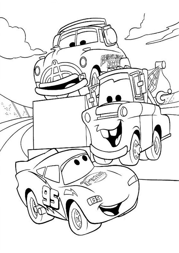 595x842 Cars Color Pages