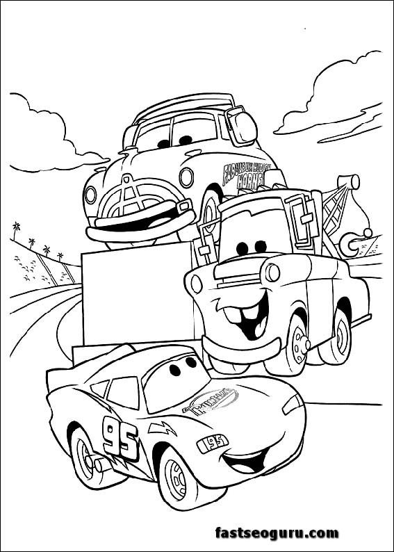 567x794 Doc Tow Mater And Mcqueen Coloring Page Art Drawings