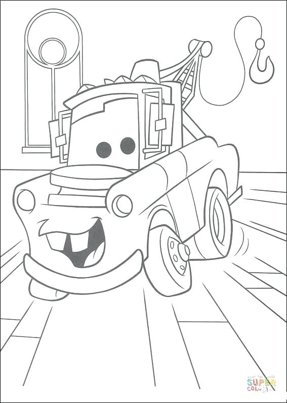 567x794 Mater Coloring Pages Click The Mater Truck Coloring Pages Disney