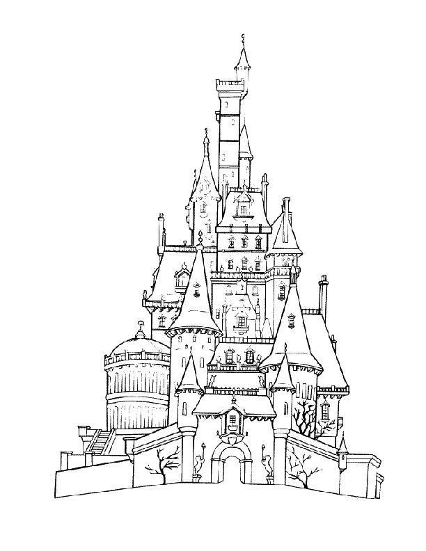 612x792 Disneyland Castle Coloring Pages Places To Visit