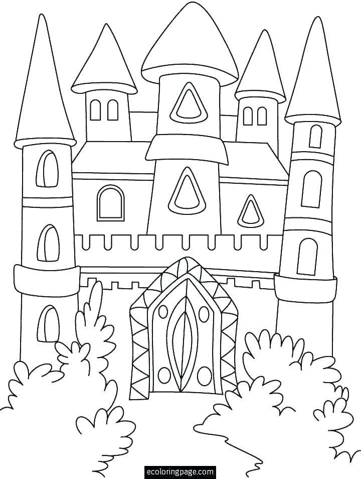 720x954 Disney Castle Coloring Page Mesmerizing Castle Coloring Pages