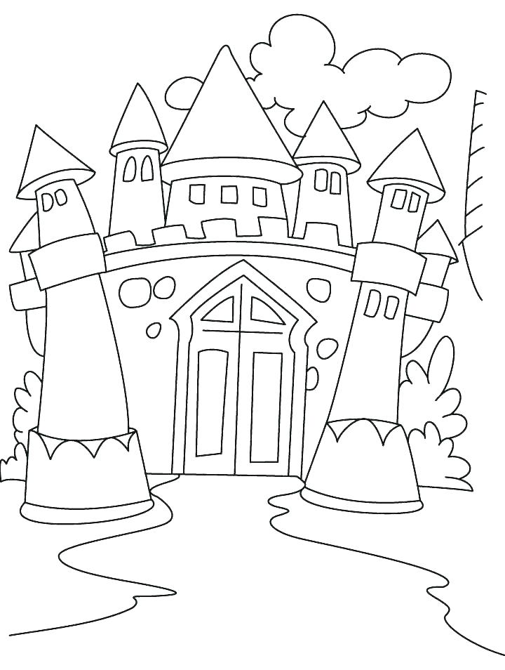 720x954 Disney Castle Coloring Pages Castle Line Art