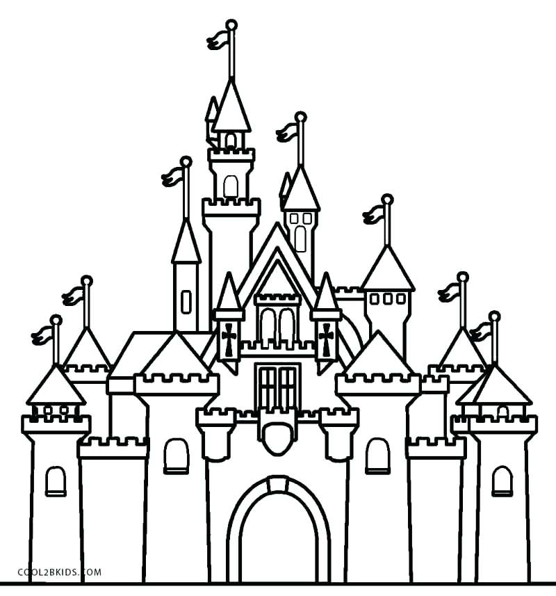 800x857 Disneyland Castle Coloring Pages
