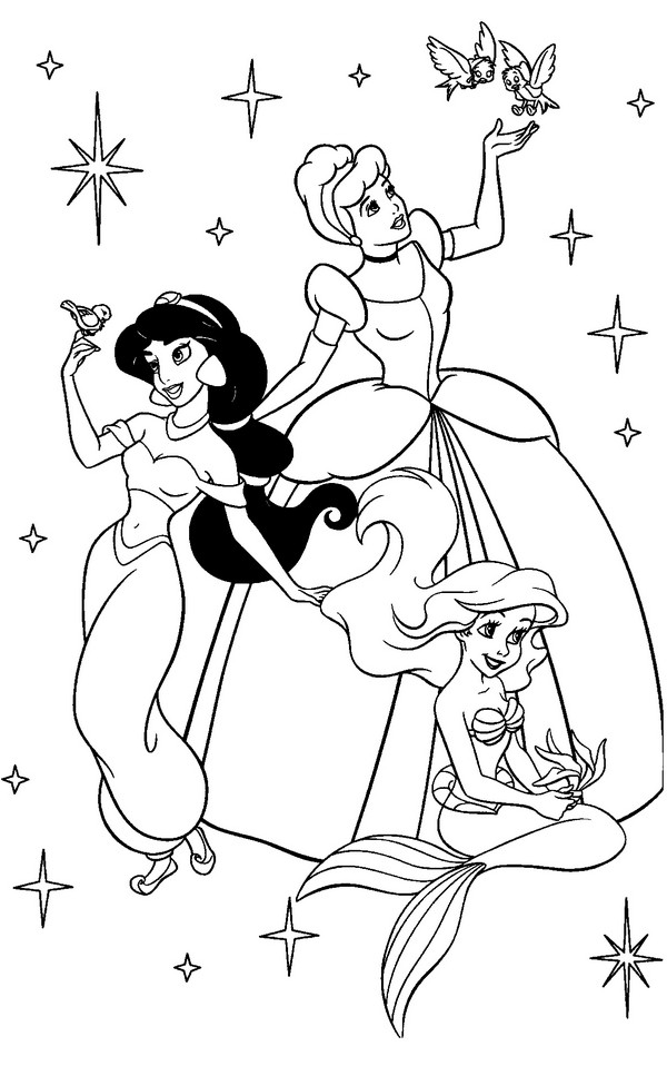 600x958 Disney Princess Christmas Coloring Pages