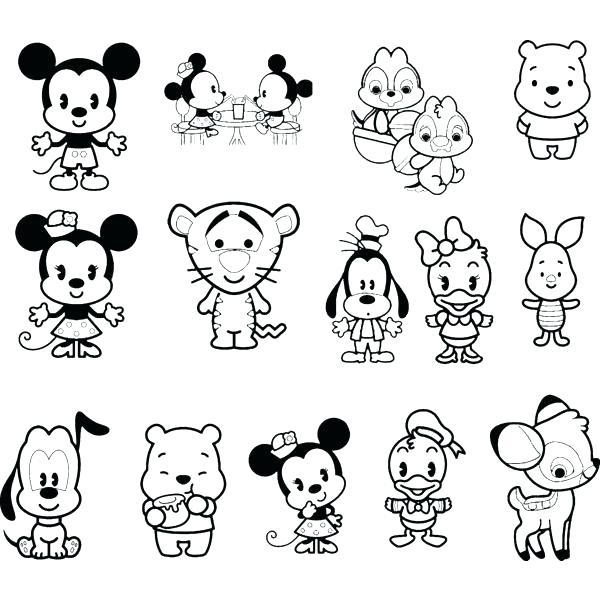 600x600 Ideas Disney Characters Coloring Pages For Cute Baby Characters
