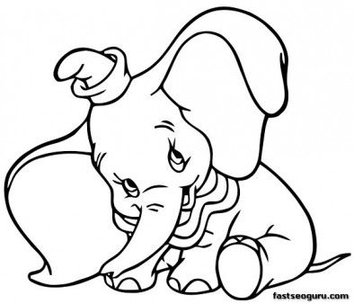 394x338 Printable Coloring Pages Dumbo Shy Disney Characters