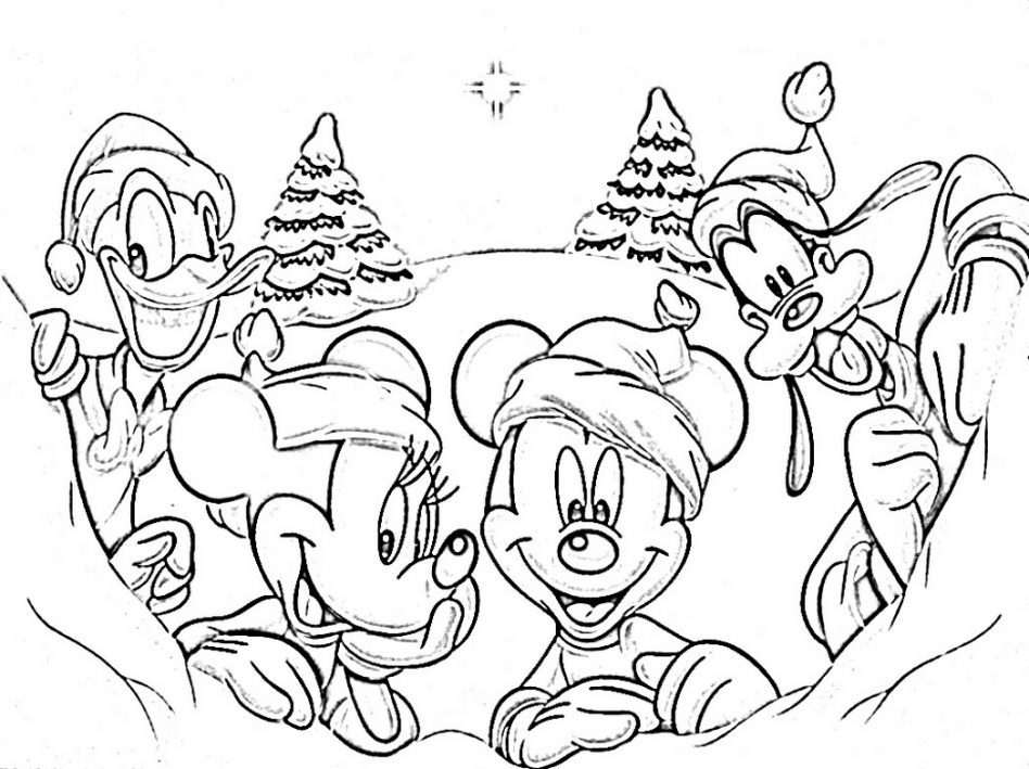 948x709 Disney Christmas Coloring Pages Free Printable Disney Frozen