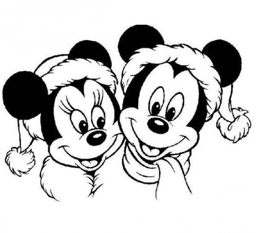 846x768 Mickey Mouse And Friends Christmas Coloring Pages