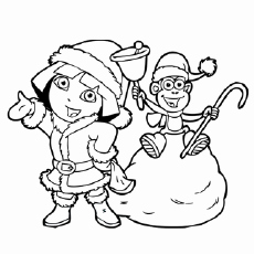 230x230 Disney Christmas Coloring Page