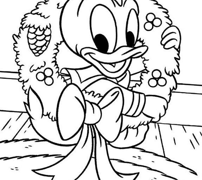 673x600 Disney Christmas Coloring Pages Free Printable Coloring Page