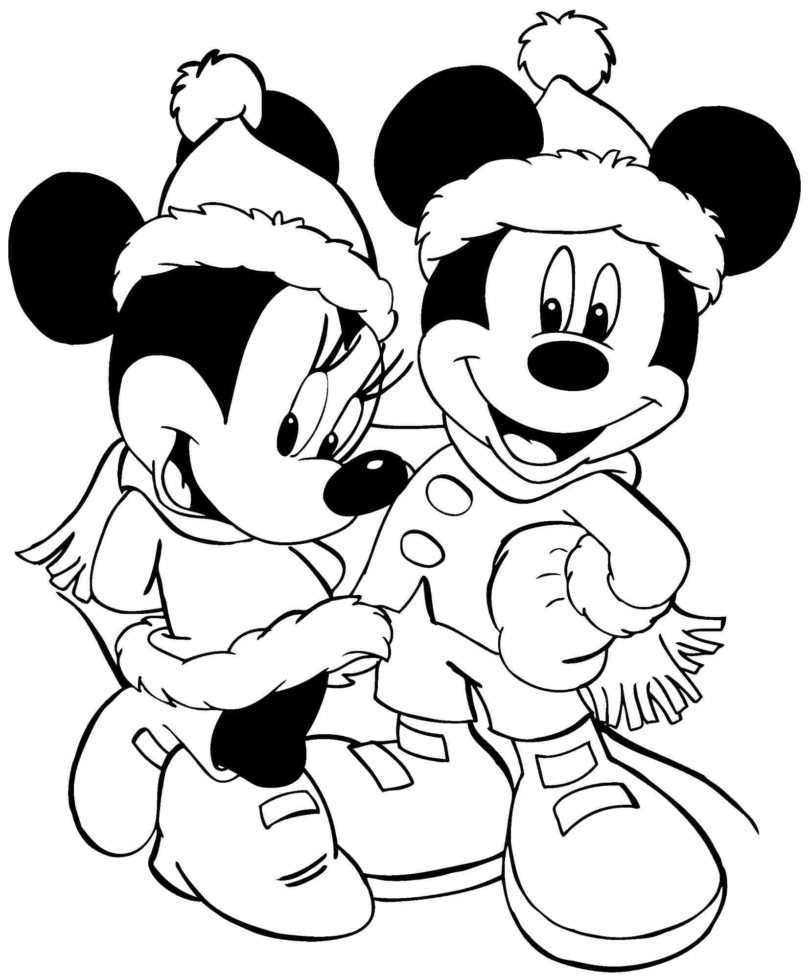 1655x2000 Mickey Mouse Christmas Coloring Pages Free Print