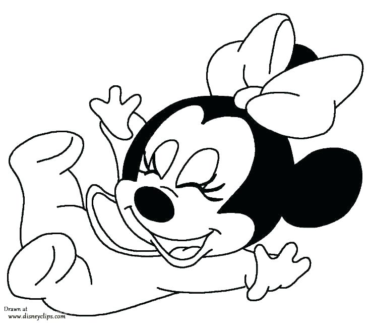 736x654 Minnie And Mickey Coloring Pages Mouse Baby Coloring Pages