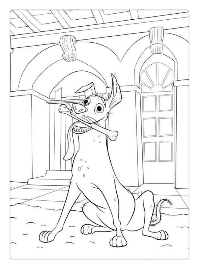 660x890 Disney Coco Coloring Pages Dog With A Bone