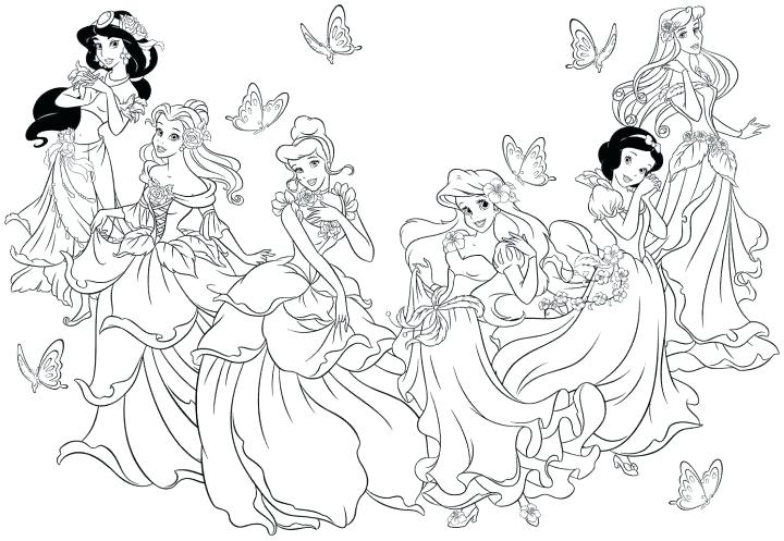 720x497 Disney Coloring Book Pages Princess Printable Coloring Pages