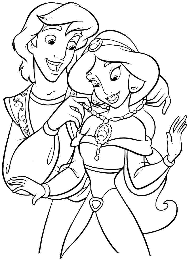 Disney Coloring Pages Aladdin at GetDrawings | Free download