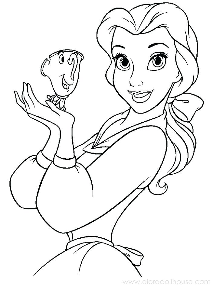704x960 Belle Coloring Pages Print Princess Beauty Beast Belle Coloring