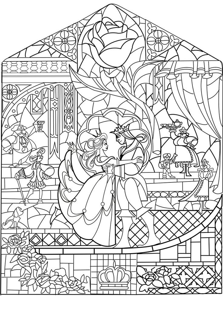 736x1041 Disney, Beauty And The Beast And Coloring