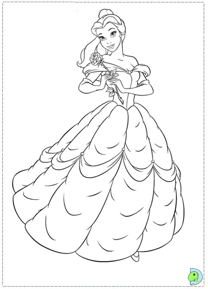 691x960 Disney Beauty And Beast Coloring Page