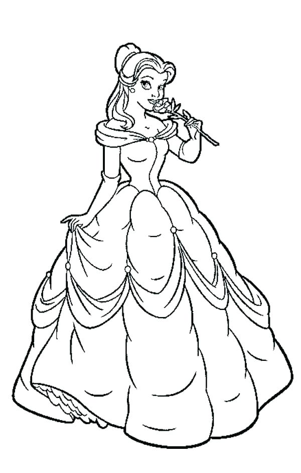600x940 Belle Coloring Pages Printable Belle Coloring Pages Tinkerbell