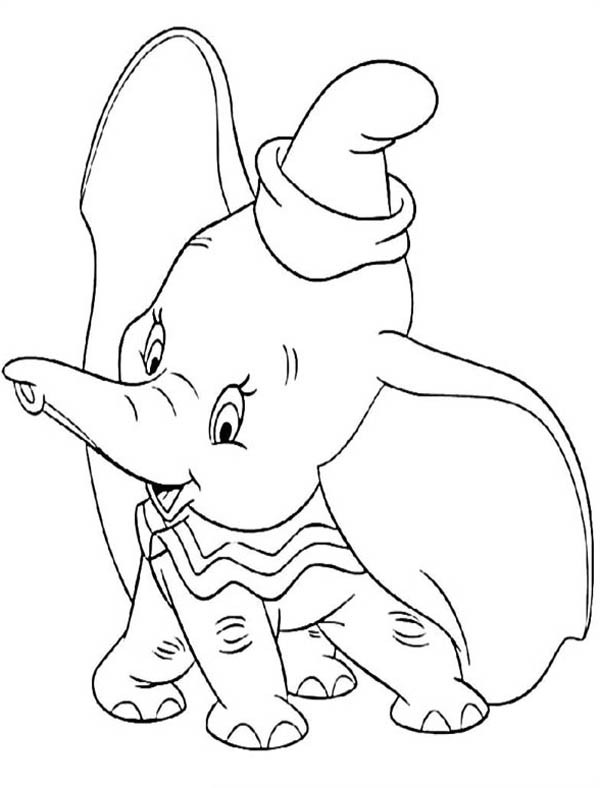 600x788 Disney Dumbo The Elephant Coloring Pages Bulk Color