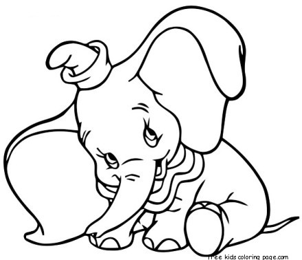 439x377 Printable Coloring Pages Dumbo Shy Disney Charactersfree Printable