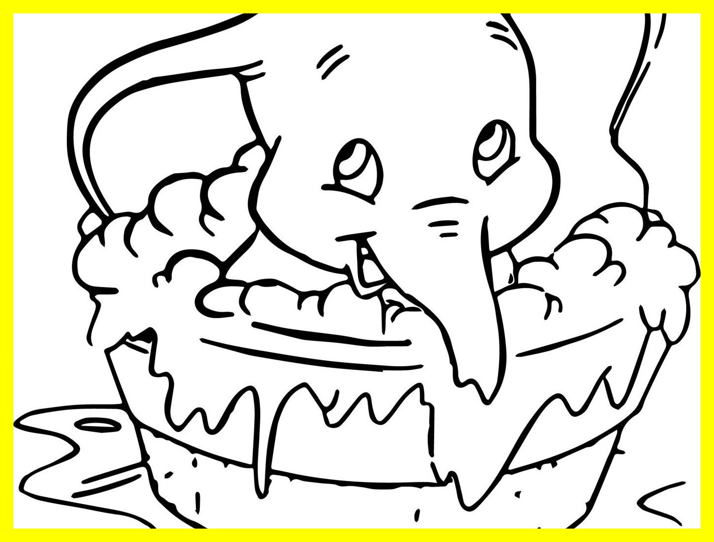1454x1104 Best Dumbo The Elephant Coloring Pages General Printable To Color