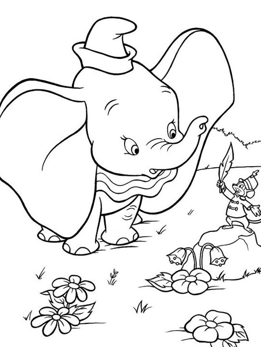 902x1199 Cartoon Sketches Of Disney Characters Dumbo The Pictures To Color