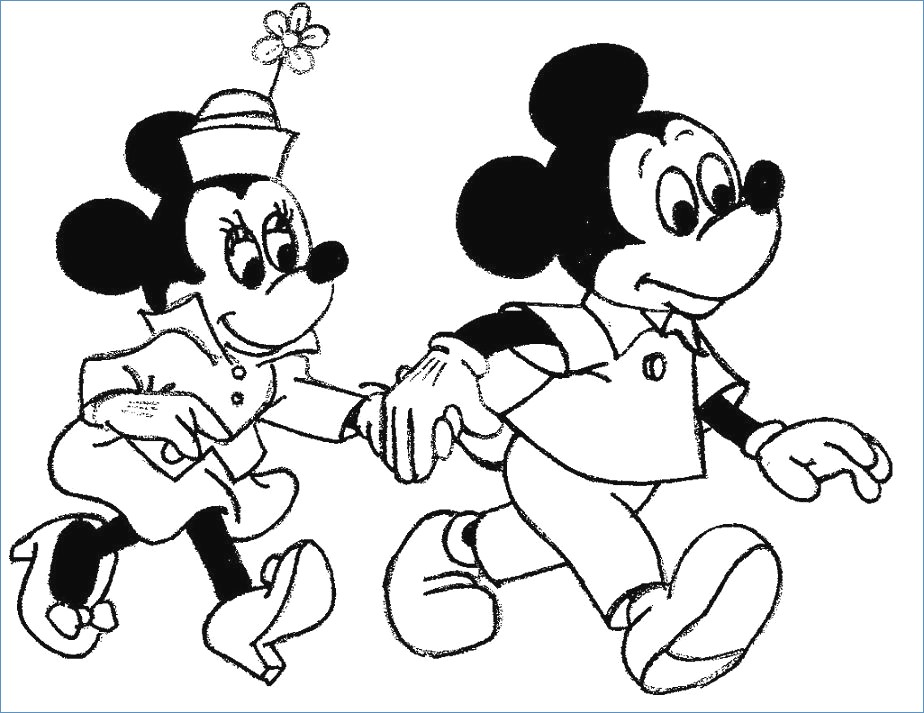 924x713 Baby Mickey And Birds Spring Disney Coloring Pages