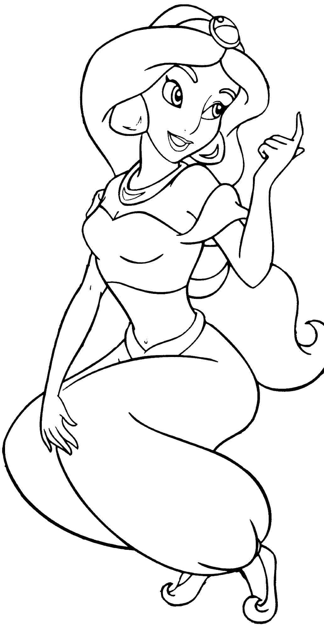 1031x2000 Disney Princess Jasmine Coloring Pages