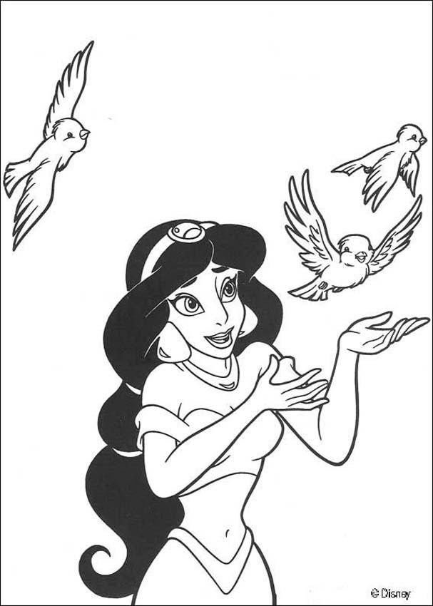607x850 Aladdin Coloring Pages