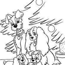 220x220 Lady, Tramp And Puppies Coloring Pages