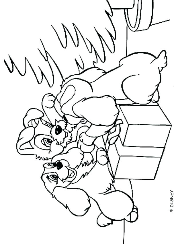 607x850 Lady And The Tramp Coloring Pages Lady And The Tramp Coloring