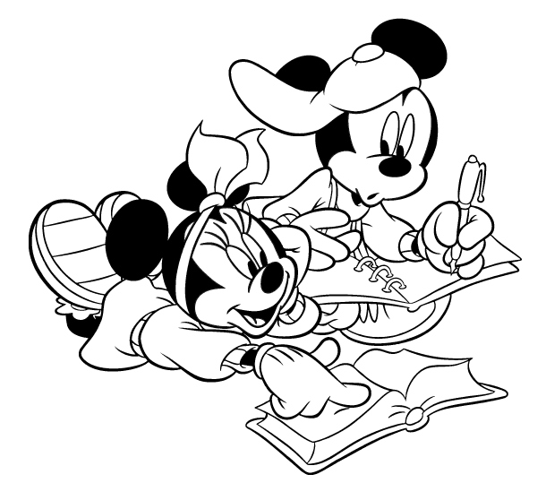 610x539 Mickey And Minnie Coloring Pages Fresh Mickey Mouse Friends