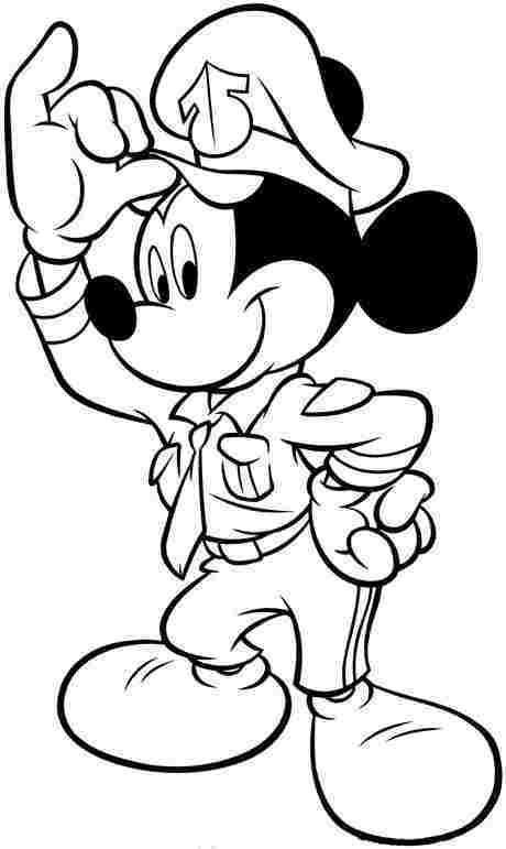 460x771 Mickey Mouse Coloring Pages Free Online For The Kids