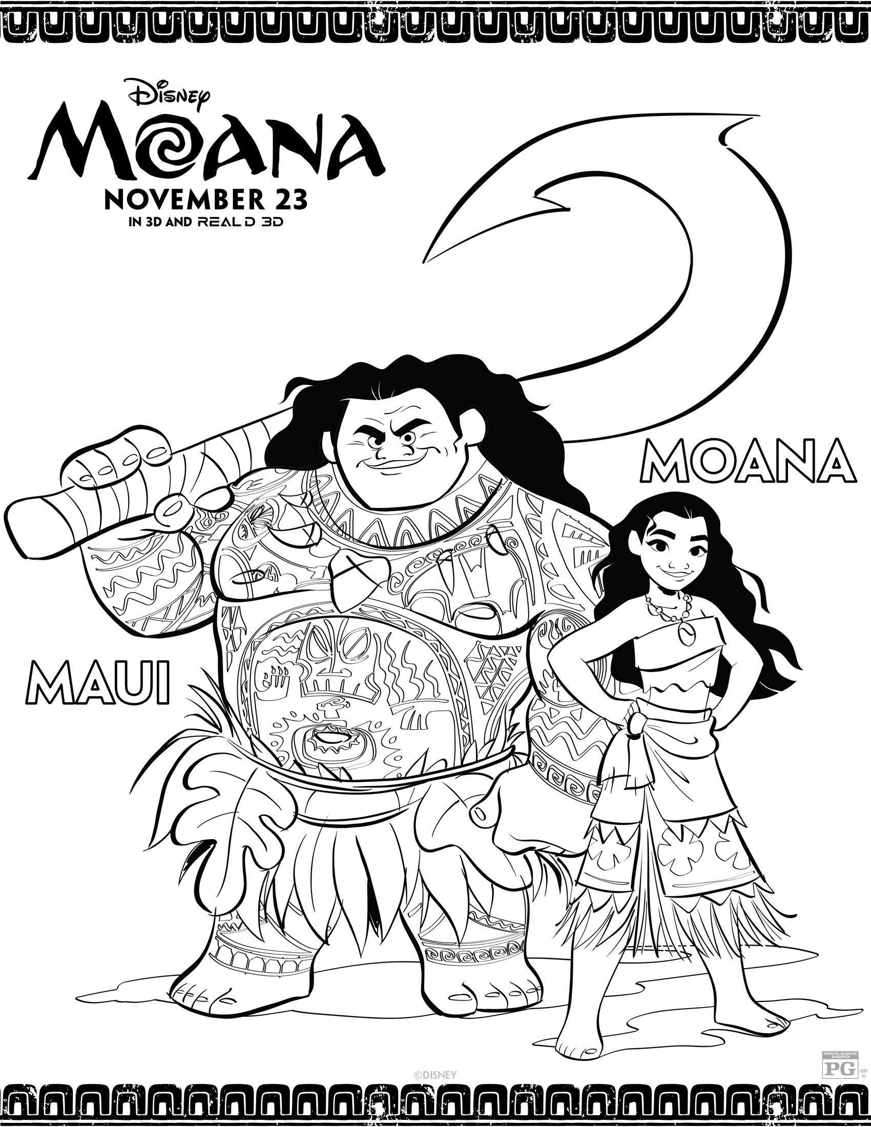 1700x2200 Moana Coloring Sheets From Disney Lupe's Kitchen