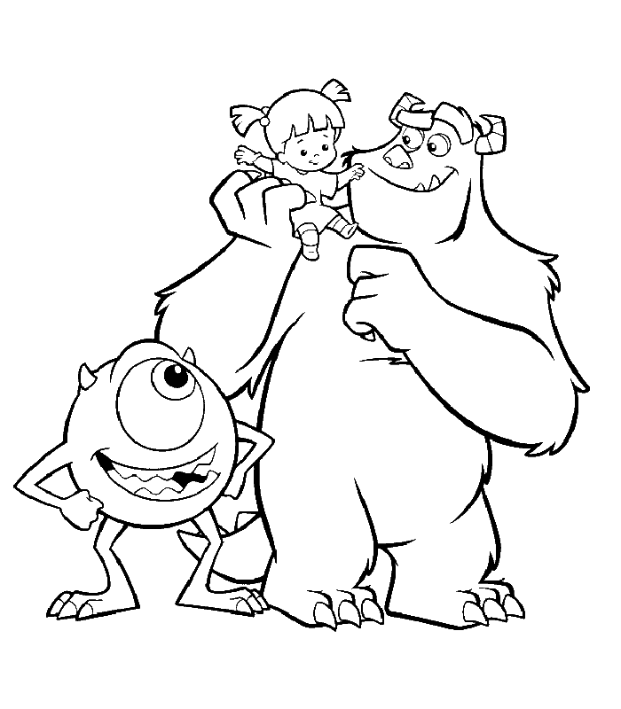 700x800 Disney Coloring Page Monsters Inc