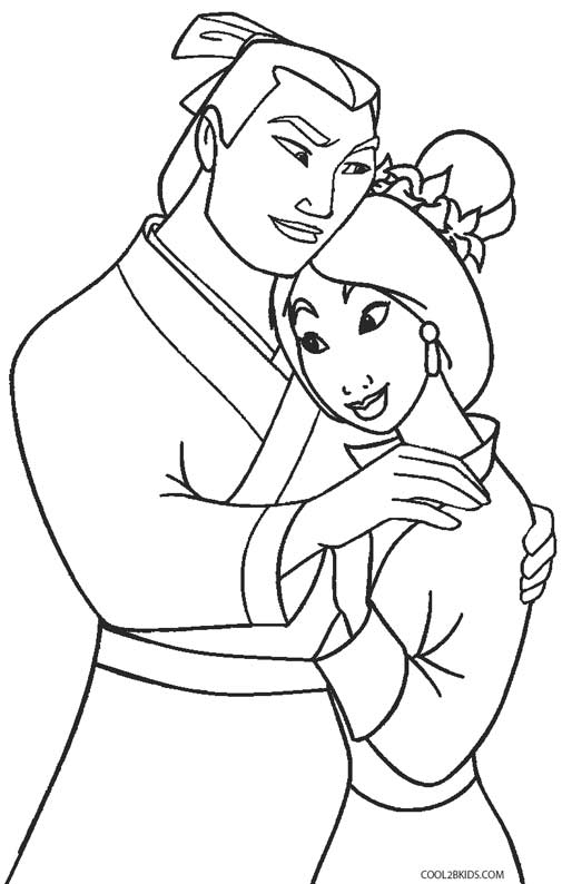 505x794 Mulan And Shang Coloring Pages