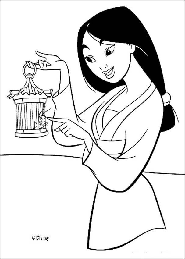 607x850 Mulan Coloring Pages