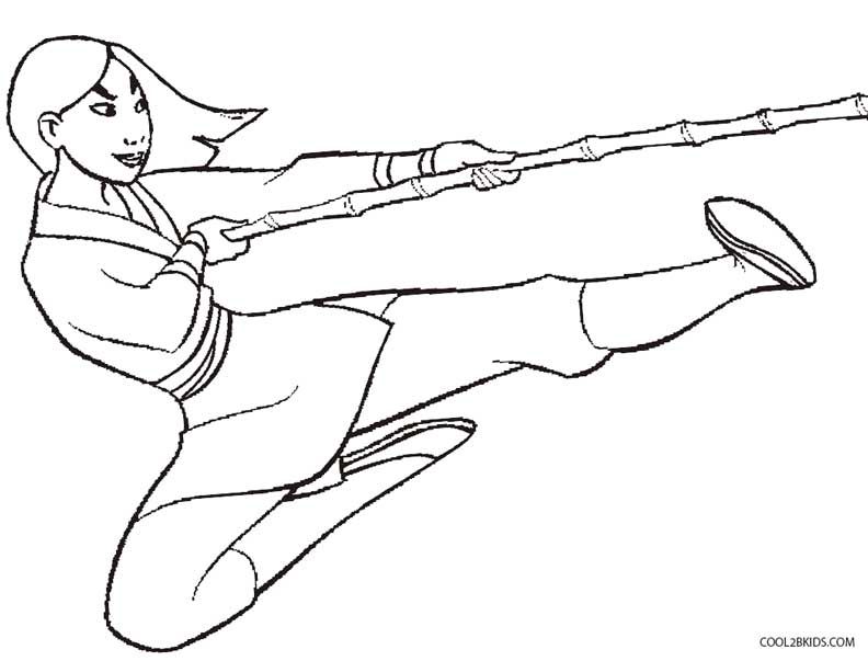 792x603 Printable Mulan Coloring Pages For Kids Disney